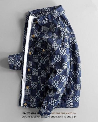 Louis Vuitton Women's Blue Distorted Damier Denim Jacket For Sale