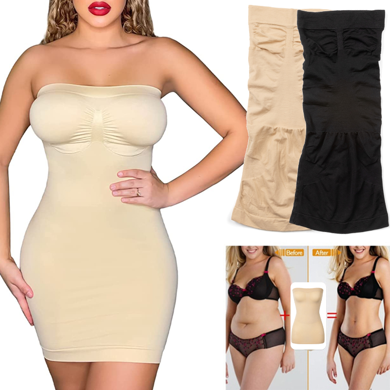 Body Shaper Women Slips For Under Dresses With Cup Corset Waist