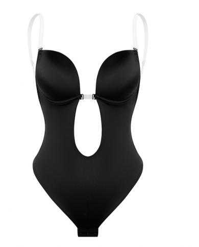 Women Lace Body Shaper Plunging Deep V-neck Invisible Strapless Backless  Bodysuit Shapewear