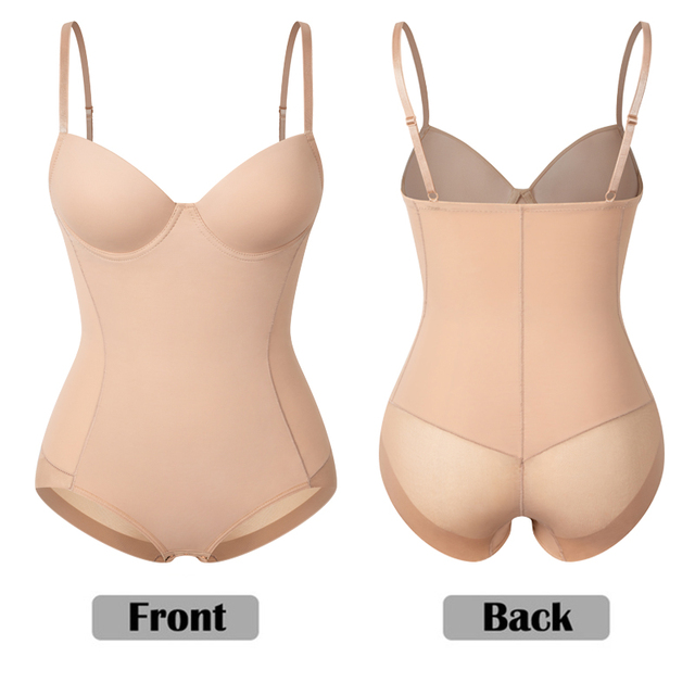 Invisible Body Shaper For Women Smooth Shapewear Bodysuit Tummy Control  Modeling Strap Slimming Underwear Waist Trainer size L Color Nude