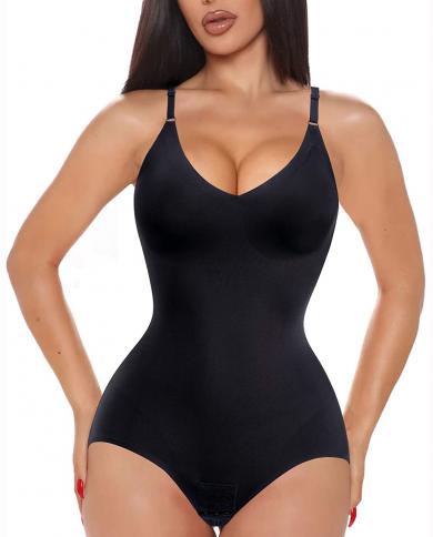 Waist Trainer Body Shaper Shapewear Women Corset Tummy Control Fajas  Colombianas Belly Slimmming Sheath Bodysuit Modelin size S Color Black