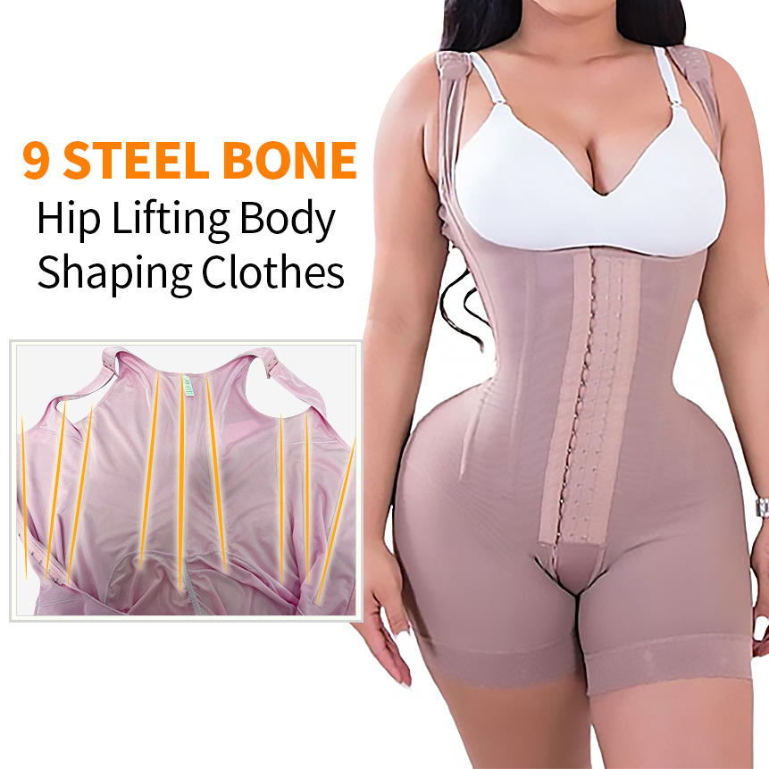 Waist Trainer Corset Body Shaper High Compression Shapewear Women Tummy  Control Steel Boned Bodysuit Open Bust Fajas Sli size XXXL Color Purple