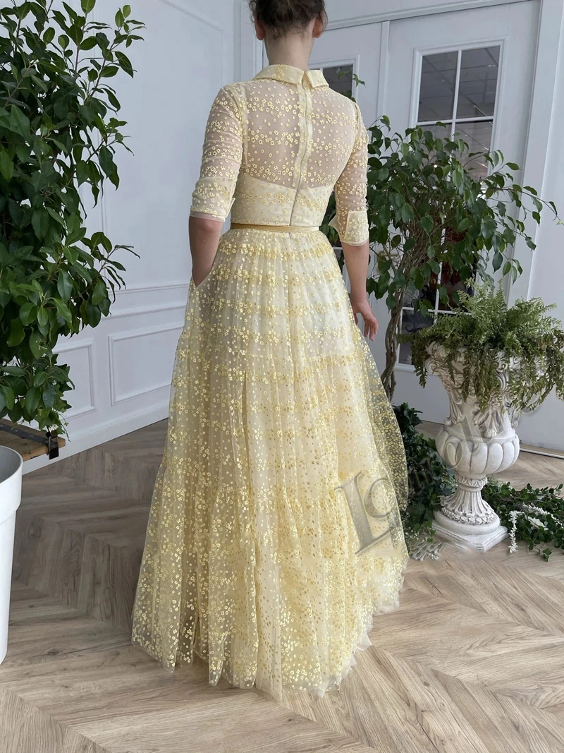 Modest yellow clearance dress