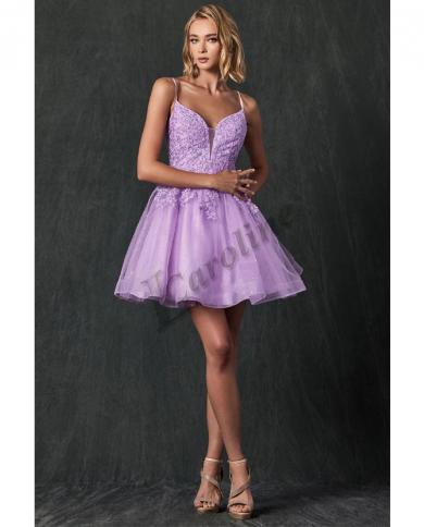 strapless open back dress Lilac Chiffon Custom Cold One-Shoulder Slit A-Line Formal Dress main image 1
