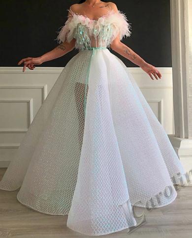 high neck long sleeve prom dress Gold Long Sleeves Sequins Sheath Prom Dresses Sparkly High Neck Formal Dress with Detachable Train ARD2849 main image 0