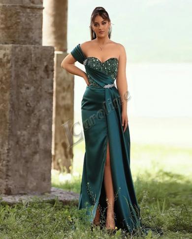 ירוק קרוליין מתוקה בתולת ים שמלת ערב 2023 צד יהלום מפוצל נשים vestidos de gala שמלות נשף מסיבה בהתאמה אישית m