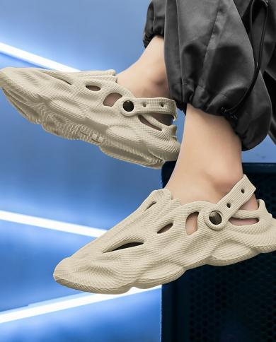 קיץ נעלי חורים חדשות סנדלי הלבשה עליונים לגברים עם תחושה של דריכה על צואה נגד החלקה נעלי חוף