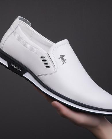 sachin and babi light blue dress High Quality Formal Leather Men Dress Shoes Breathable Mens Casual Shoes  Italian Luxury Brand Lace-Up Non-slip Men Driving Shoes main image 1