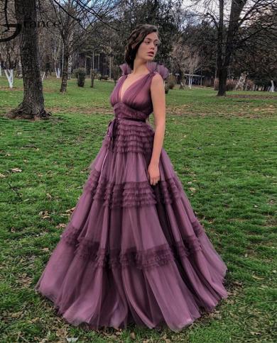 strapless a line evening dresses for women sleeveless tiered prom gowns with belt pleat summer vestido de noche 2023 ف�