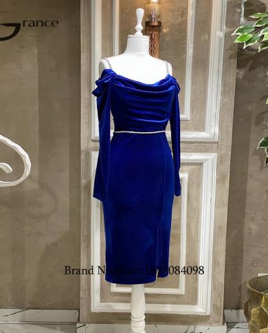 שמלות ערב כחול רויאל לנשים 2023 חרוזים באיכות גבוהה סאטן שמלות נשף ספגטי רצועת ספגטי סטרפלס vestido de noc