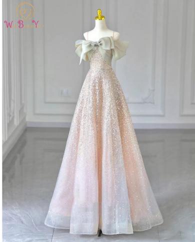 שמלת נשף בלינג בלינג 2023 קשת ארוכה באורך רצפה ספגטי רצועת קו שמלת ערב מסיבה רשמית נשים