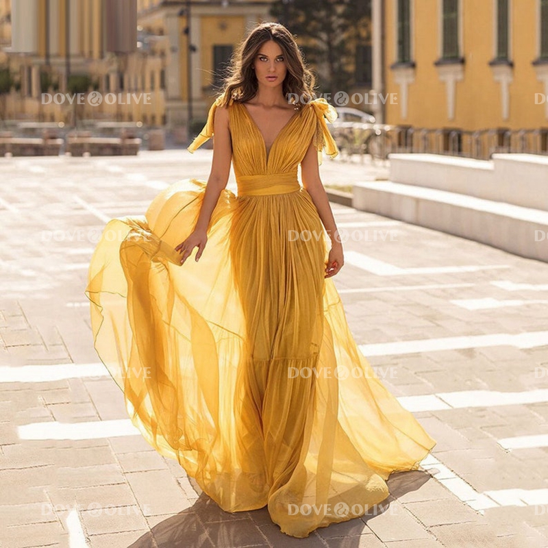 Deep gold cheap dress