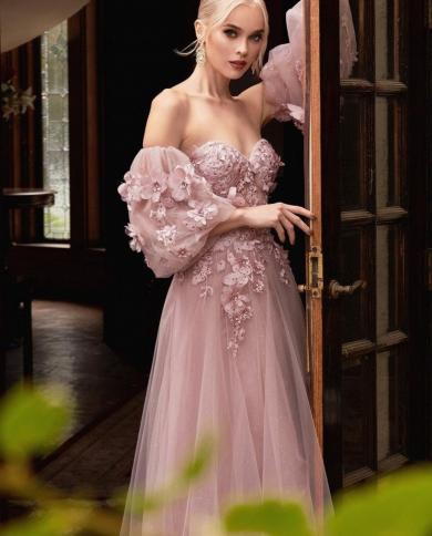 strapless open back dress Champagne Embroidery Long Evening Dresses Garden Floral SF238, Same As Picture / 12