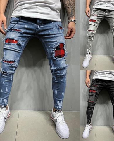2022 Fashion Men's Jeans ,Men's Stretch Jeans,Solid Color Slim Fit ...