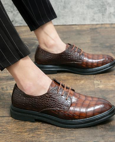 Men Formal Wedding Shoes Luxury Men Business Dress Italian Leather
