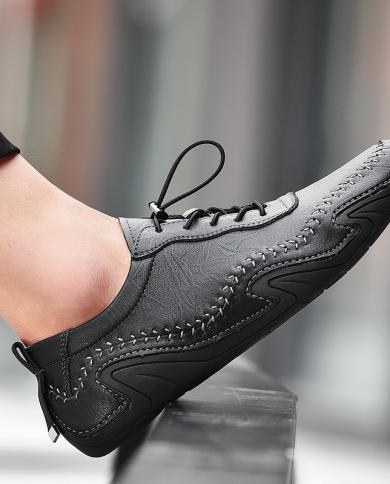 נעלי קזואל מעור אמיתי לגברים מוקסינים גברים לופרסטים אופנה חדשה לגברים נעלי נוחות זמש krasovki מידה גדולה 38 4