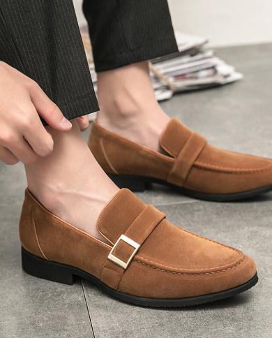 נעלי עור לגברים אופנה מותג יוקרה 2023 לגברים מוקסינים לנשימה נעלי הליכה לנהיגה חיצונית לגברים mocc