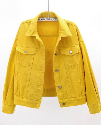 Colored jean hot sale jackets ladies