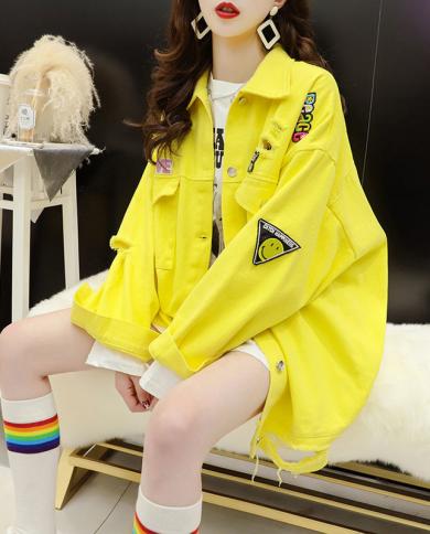 Yellow Denim Jackets for Women
