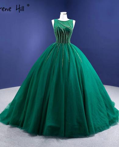 Serene hill green a line high end שמלות ערב שמלות 2023 חרוזים ללא שרוולים לנשים מסיבה hm67237 שמלות ערב