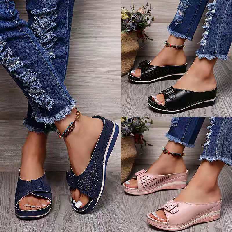 Women Casual Beach Slippers Orthopedic Stretch Orthotic Sandals