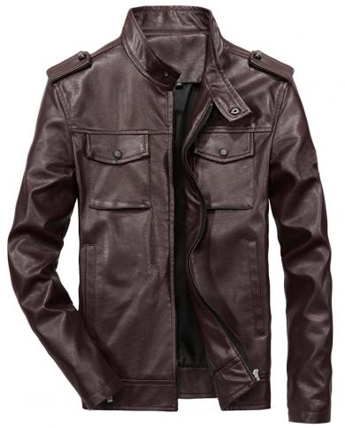 מעיל עור pu גברים אופנה רב כיס moto אביב סתיו מעילי עור גודל גדול 6xl מעילי jaqueta de couro masc