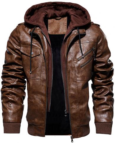 מעילי עור חדשים לגמרי לגברים סתיו חורף מעילי קפוצון מזדמנים לגברים אופנה אופנוע אופנועים מעיל עור 4xl jaqueta
