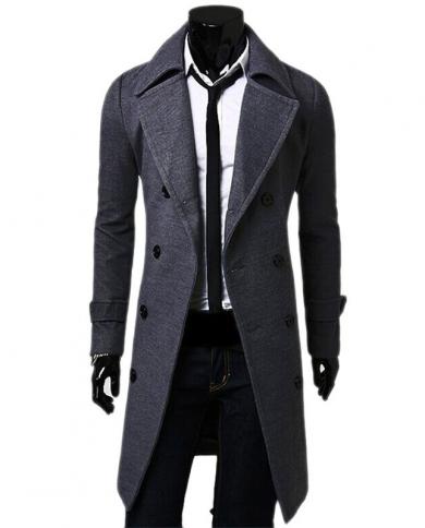 חגורת מעיל טרנץ ארוך לגברים מעיל מעיל טרנץ לגברים באיכות גבוהה