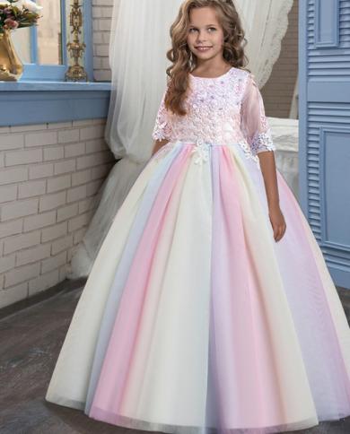 Children's blush bridesmaid outlet dresses