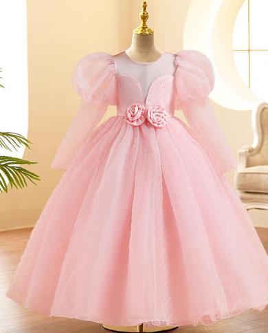 High quality Teenage Wedding Party Dress Beaded Sequins Baby Princess Dress  Girls ball Long Dress Children Pageant ball gown - AliExpress
