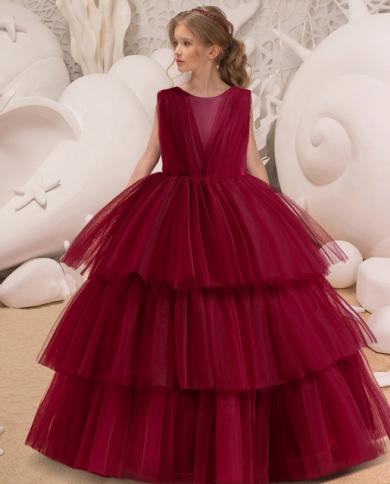 strapless open back dress Red Junior Bridesmaid Dresses,Vintage Junior Party Dress,Long Junior Party Dress,JB00024, J8 / Red main image 1