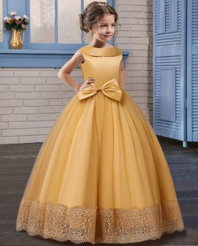 שמלות ארוכות אלגנטיות ילדה ילדים שמלות ערב לנשף לבנות שמלות מסיבה