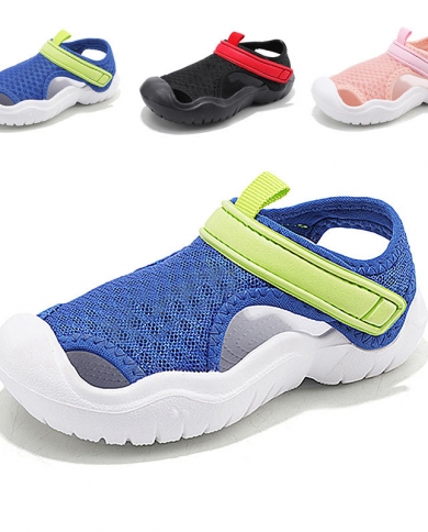 קיץ סנדלי ילדים חדשים נעלי ילדים בנים נעלי ספורט בנות קזואל תינוק נעלי חוף רשת נושמת סיטונאי