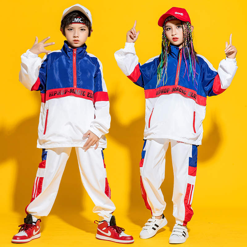 Hip Hop Kids Street Dance Costume Girls Tops Pants Loose Outfits Boys ...