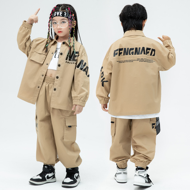 Hip Hop Costumes Boys Tooling Loose Modern Street Dance Clothing