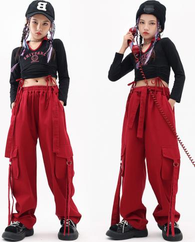 Street Dance Costume Hip Hop Female Clothing Girl Group Jazz Rave Wear Top  Skirt Pants Party Orange Kpop Stage Outfits - AliExpress