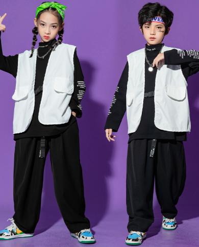 Streetwear Kids Hip Hop Costume Jazz Dance Performance Rave