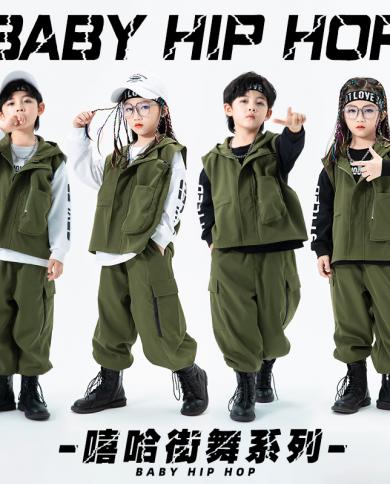 2022 Hip Hop Dance Costume For Girls White Vest With Fluorescent Green  Green Cargo Pants Womens Perfect For Jazz Performance And Street Dancing  BL6316 From Amarylly, $21.78