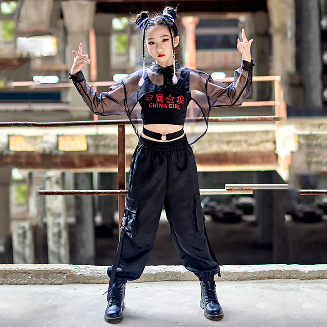 Autumn Hip Hop Jazz Dance Costume For Girls Cool Youth Top, Pants, And Vest  Set 6 15Y From Fjrose, $72.37