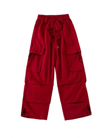 Red Cargo Hiphop Style Pants - Women - ComfyClo-Official