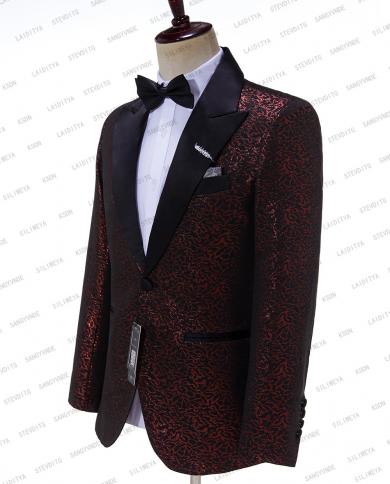 Black and Red Tuxedo Suit