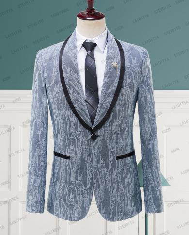 FINAL SALE Pursuit Light Gray Slim Fit Shawl Collar Tuxedo Coat