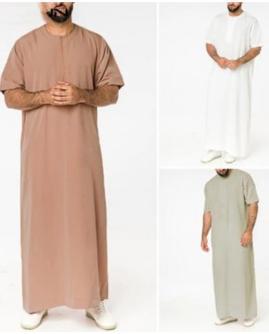 גלימות מוסלמיות חדשות במזרח התיכון הערבי דובאי מלזיה לגברים רוכסן חולצת גברים גלימות מוסלמיות אביב וקיץ גובה תובי אבאיה גבר