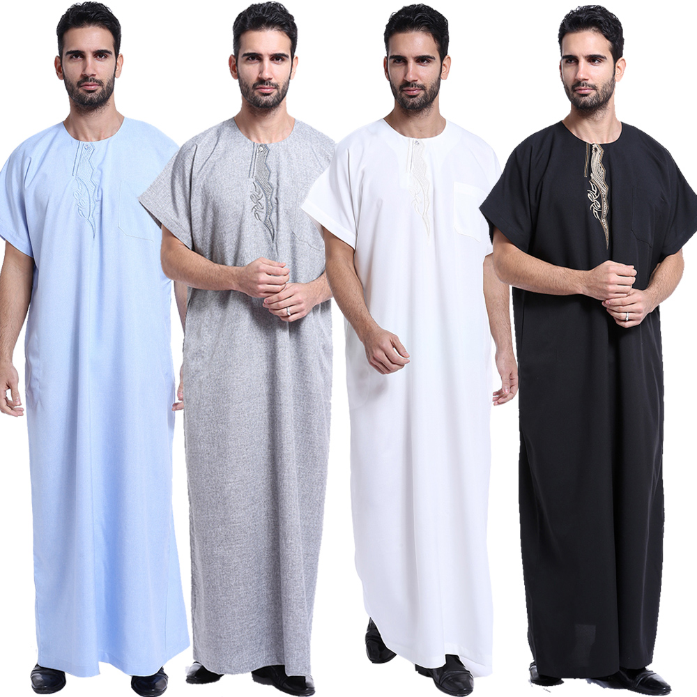 Men Thobe Robe Muslim Abaya Islamic Clothing Dishdasha Ramadan Clothes New  | eBay