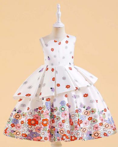 המחיר הטוב ביותר מסיבת יום הולדת לילדים חולצת טלאים ילדה שמלת נסיכה חצאית יופי מתוקה sukienki imprezowe yt069