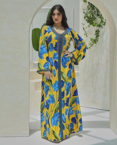 אופנה מוסלמית אבאיה דובאי טורקיה שמלות אפריקאיות לנשים איסלאם מסיבה צנועה אבאיית גלביה שמלת קפטן חלוק femme m