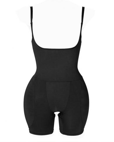 Shapewear Women Tummy Control And But Lifter Bodysuit Lingerie Open Crotch  Buttocks Padding Hip Enhancer Female Underwe size S Color Black