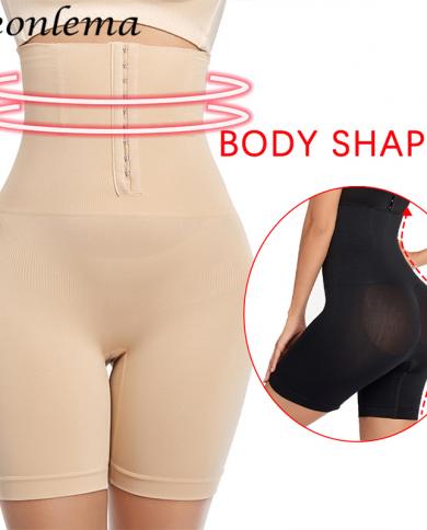 beonlema מאמן מותניים גבוה מכנסיים קצרים למתוח תחת בטן שליטה בטן תחתונים משפר ירך נשים תחתונים עם וו