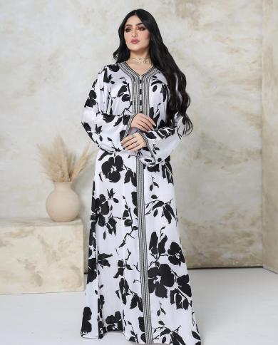 גלביה ערבית אבאיה דובאי שמלות לנשים קפטן מרוקאי שמלת ערב מסיבת שמלה מוסלמית כפתן קזואל איסלאם צנוע
