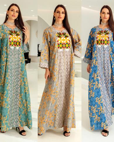 שמלות מרוקאיות רקומות לנשים גלביה עבאיה דובאי ערב ערב חתונה מוסלמי שמלה איסלאם כפתן חלוק femme m